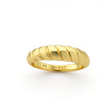 Rope Twist Ring – 18K Gold Vermeil Statement Band