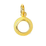 White Opal Charm Pendant – 14K Gold Vermeil Minimalist Jewelry