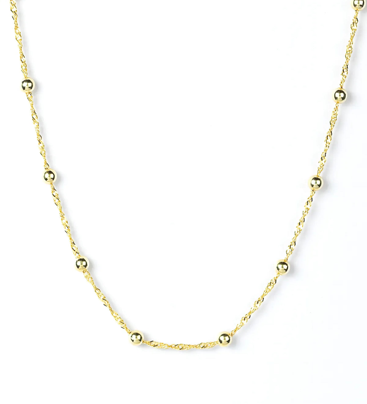 14K Gold Vermeil Singapore Satellite Chain - My Jewelist