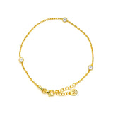 Bezel Bracelet with Moissanite Accents – Minimalist Everyday Elegance