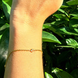 Bezel Bracelet with Moissanite Accents – Minimalist Everyday Elegance