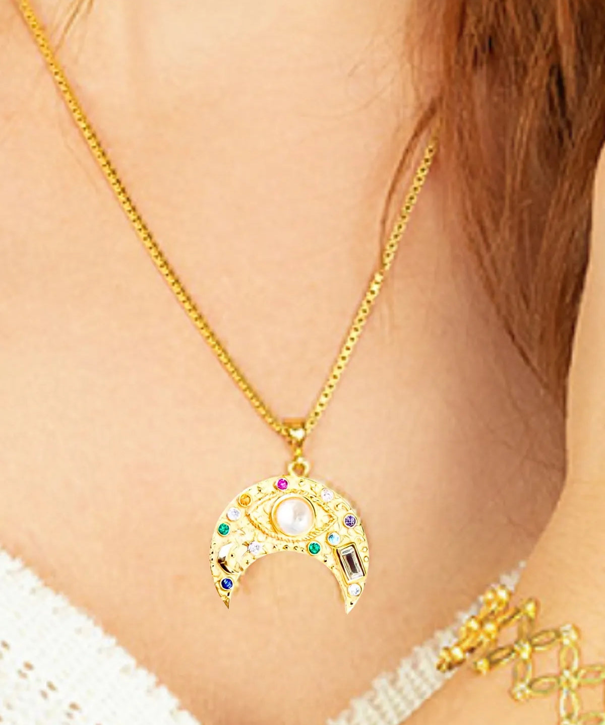 Gold Crescent Moon Charm – My Jewelist