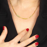 Custom Engraved Gold Paperclip Necklace – Up to 5 Names of Loved Ones