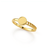 Round Signet Ring in 18K Gold Vermeil