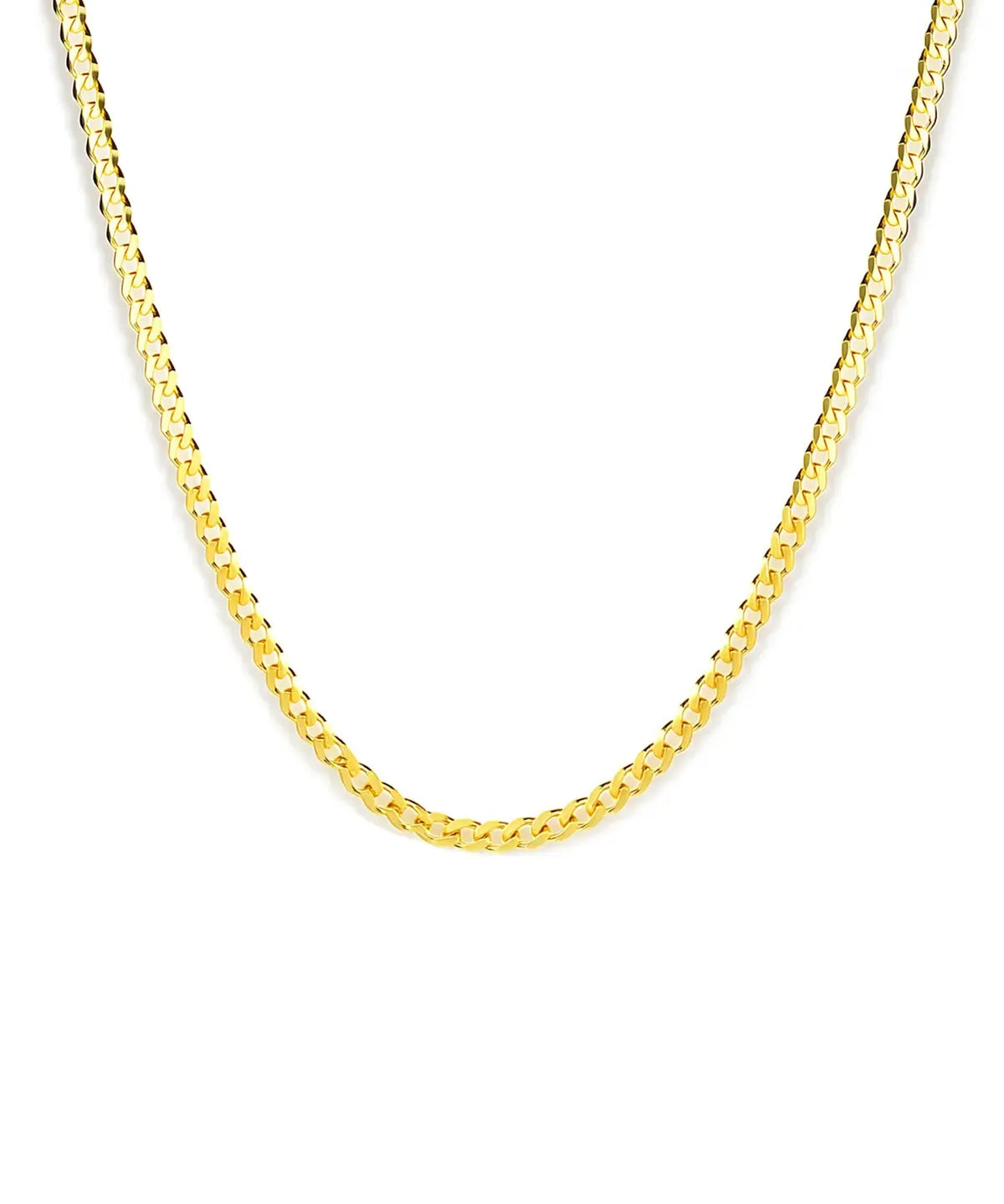 Gold chain on a white background