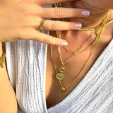 Radiance Bar 14K Gold Vermeil Ring – Duality Collection Birthstone Statement Band