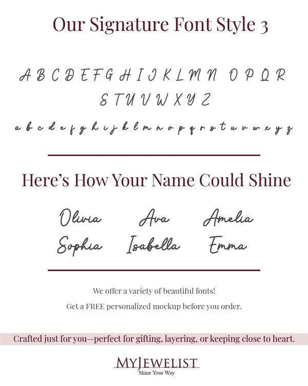 Custom Name Necklace in Gold Vermeil-my jewelist