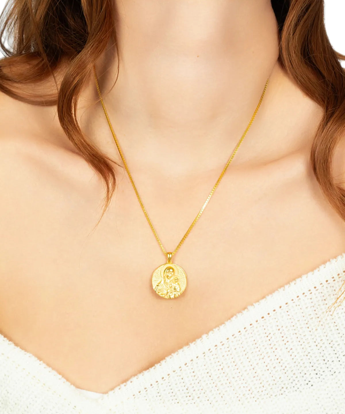 Gold Virgin Mary Medallion – My Jewelist