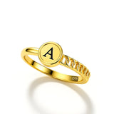 Engraved Axis Disc Ring – 14K Gold Vermeil Chain & Band Design