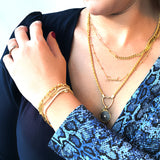 Gold Vermeil Singapore Chain Necklace – Twisted, Shimmering & Chic