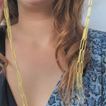 Double-Layered Paperclip Chain Necklace cover image – Video