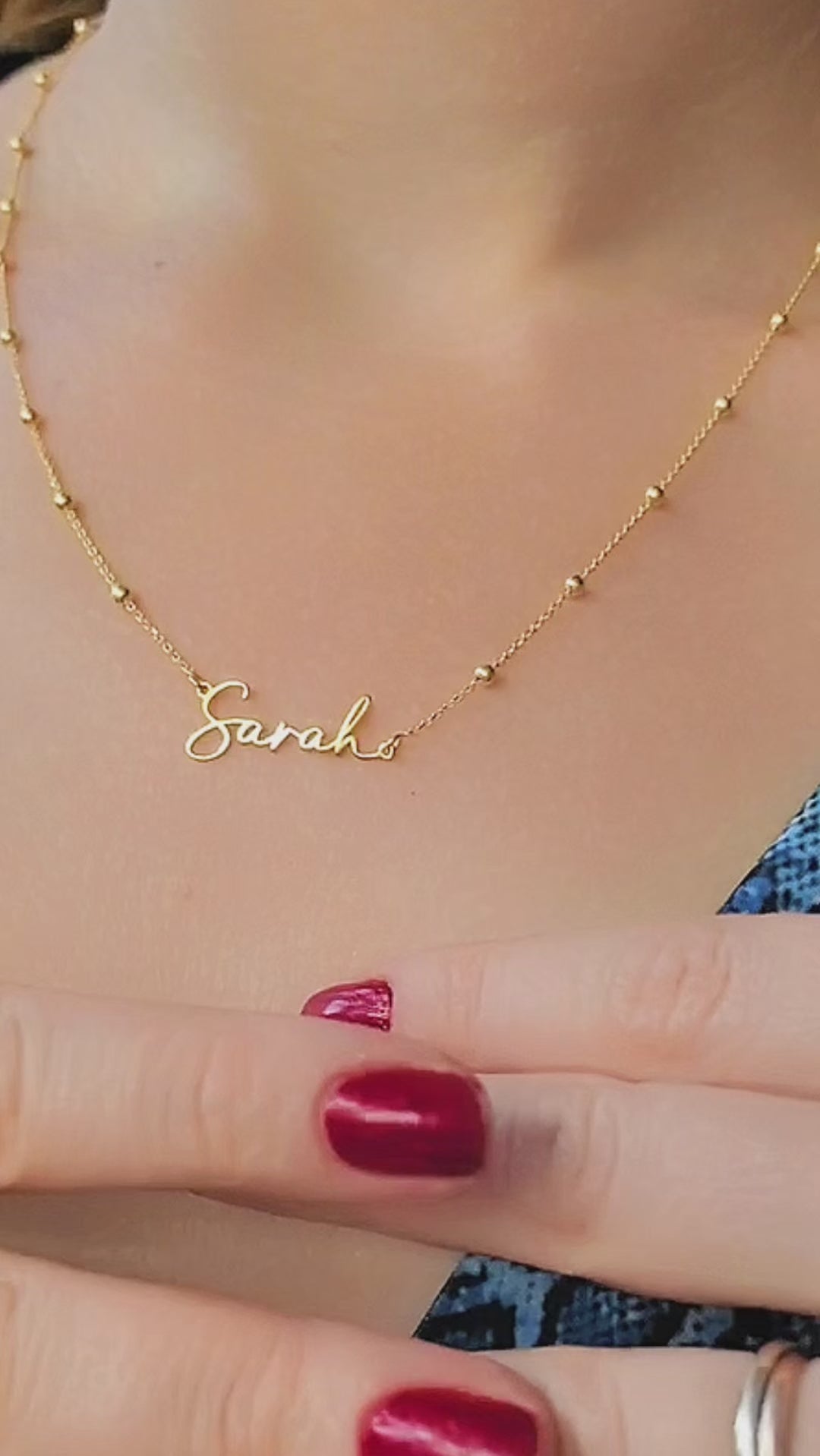 Custom Name Necklace in Gold Vermeil-my jewelist