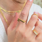 18k gold vermeil open bar ring video