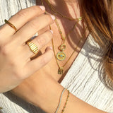 Ribbed Gold Vermeil Ring – Bold Texture, Timeless Duality