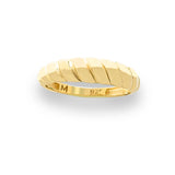 Rope Twist 18K Gold Vermeil Ring – Duality Collection Statement Band