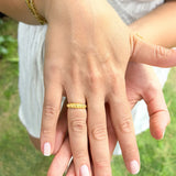 Rope Twist 18K Gold Vermeil Ring – Duality Collection Statement Band