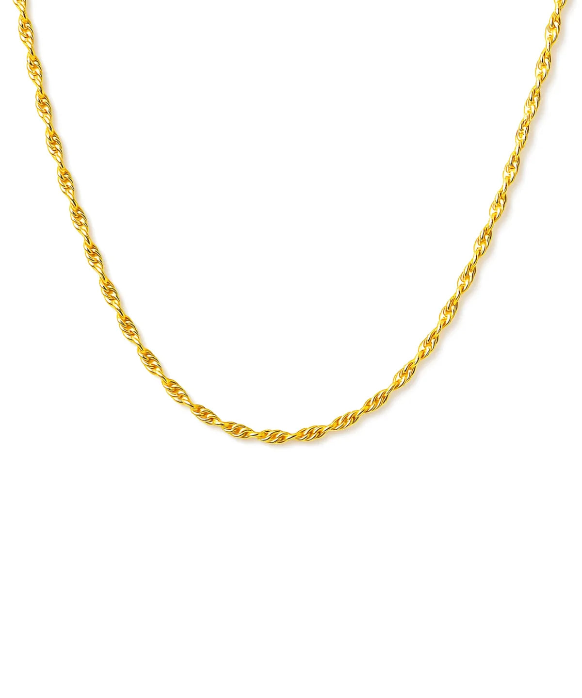 Gold chain on a white background