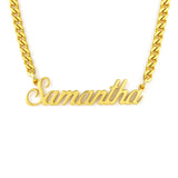 Custom Gold Vermeil Name Necklace – Personalized Cuban Chain Jewelry