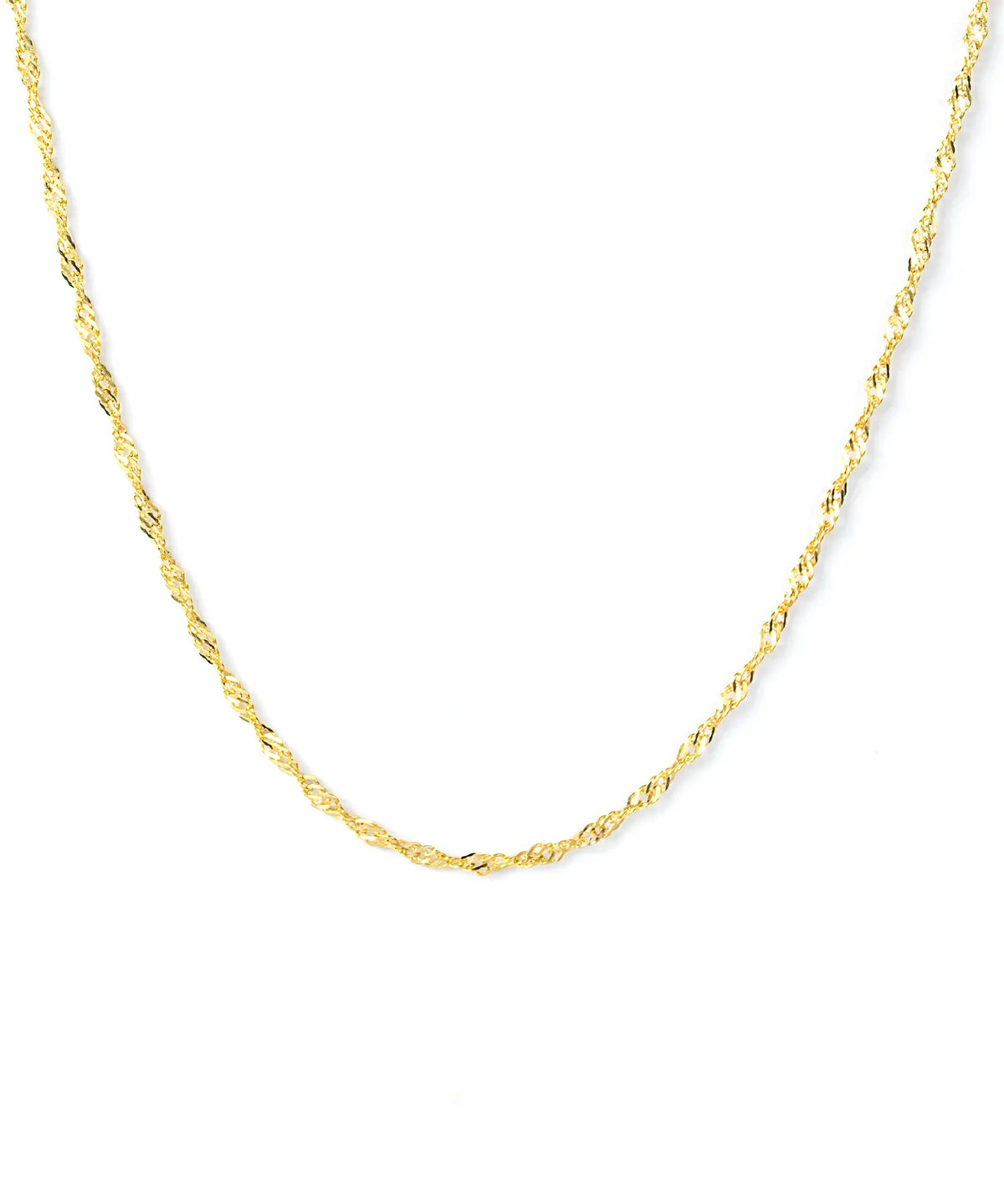 Gold Vermeil Singapore Chain Necklace - My Jewelist