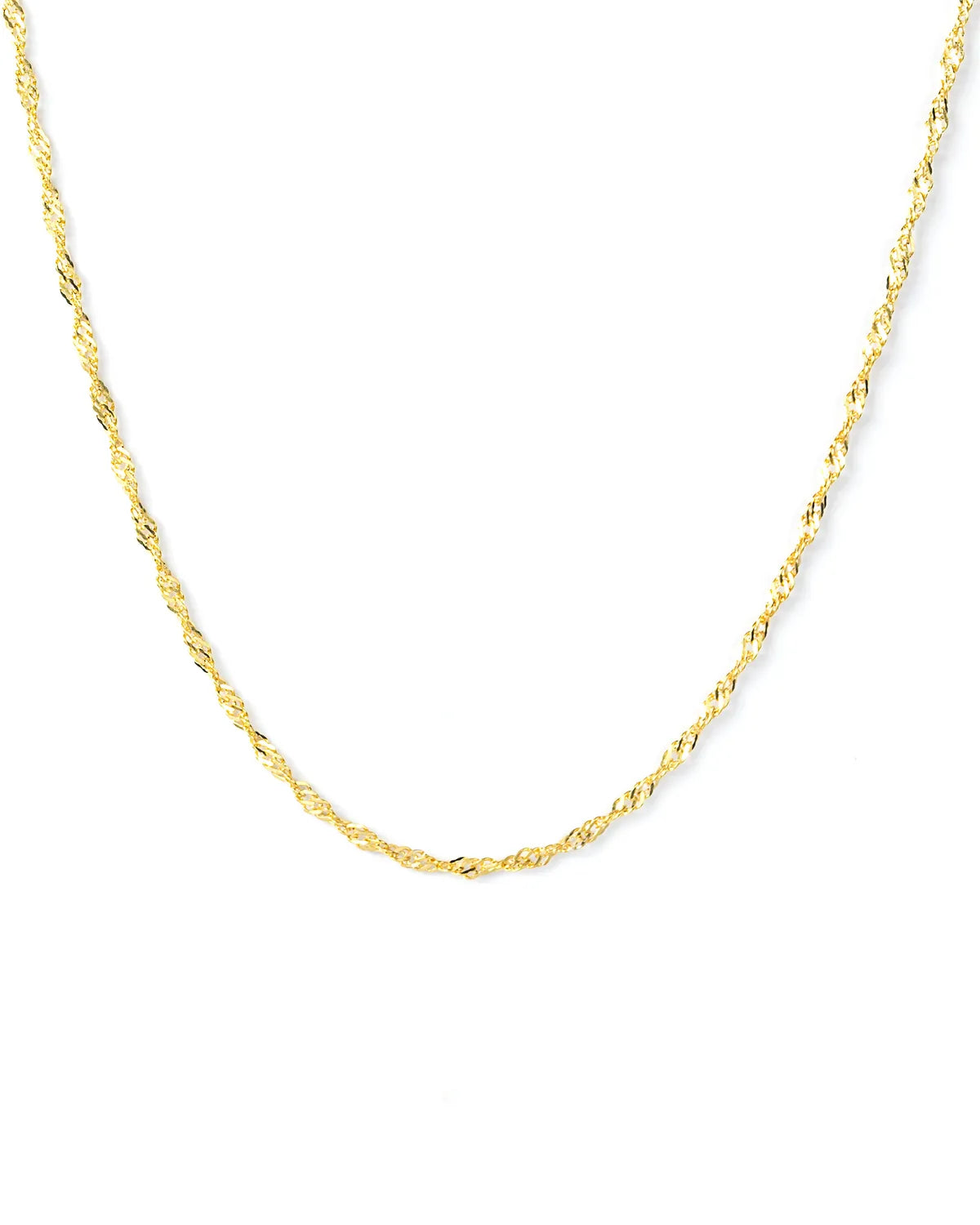 Gold Vermeil Singapore Chain Necklace - My Jewelist