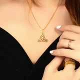 Gold Chakra Meditation Pendant – Spiritual Energy Alignment Necklace